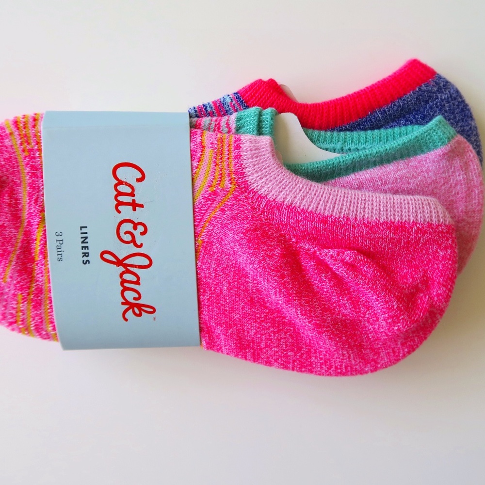 NWT Cat & Jack No-show Socks, 3 Pairs